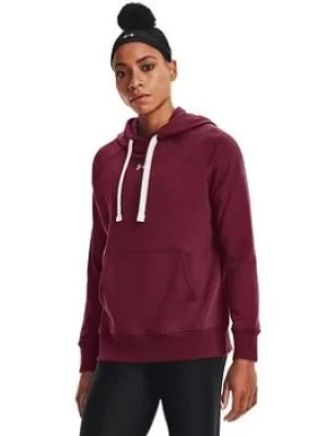 Image of Under Armour Rival Fleece Hb Hoodie, Burgundy Size XS Women