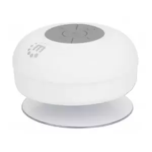 Image of Manhattan Bluetooth Shower Speaker (promo) Waterproof design with suction cup mount Omnidirectional Mic Integrated Controls 5 hour Playback time Range