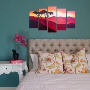Image of 5PMX-107 Multicolor Decorative MDF Painting (5 Pieces)
