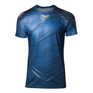 image of Thor Ragnarok - Loki Armor Sublimation Mens Medium T-Shirt - Blue