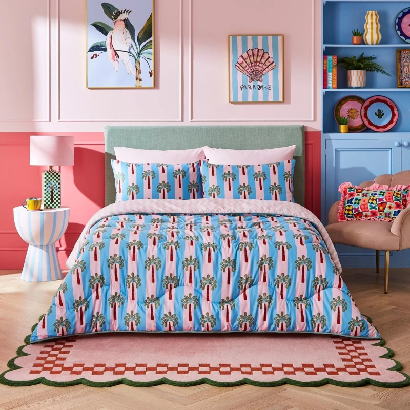 Image of Eleanor Bowmer Night Lark Electric Coast 10.5 Tog Duvet Set - Double