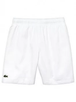 image of Lacoste Sports Boys Classic Poly Short - White, Size 16 Years