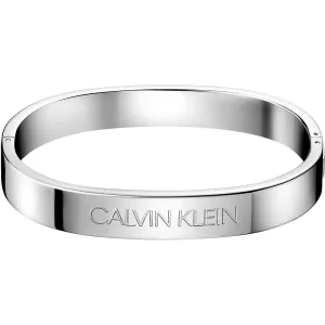 image of Ladies Calvin Klein Stainless Steel Small Hook Bangle KJ06CB01010S