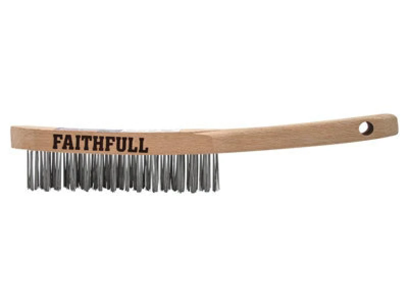 Image of Faithfull Heavy-Duty Scratch Brush Three Row Fai6803F