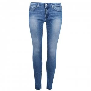 image of Replay Luz Power Stretch Skinny Jeans - Mid Wash