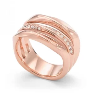 image of Ladies Fossil Rose Gold Plated Size K Ring Size K