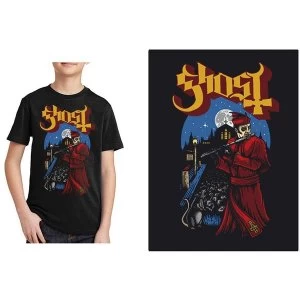 image of Ghost - Advanced Pied Piper Kids 11 - 12 Years T-Shirt - Black