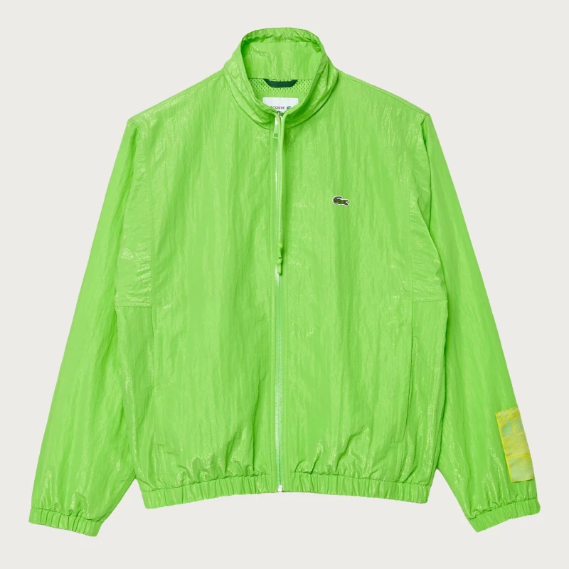 Image of Lacoste Cropped Tracksuit Jacket Black male M/L