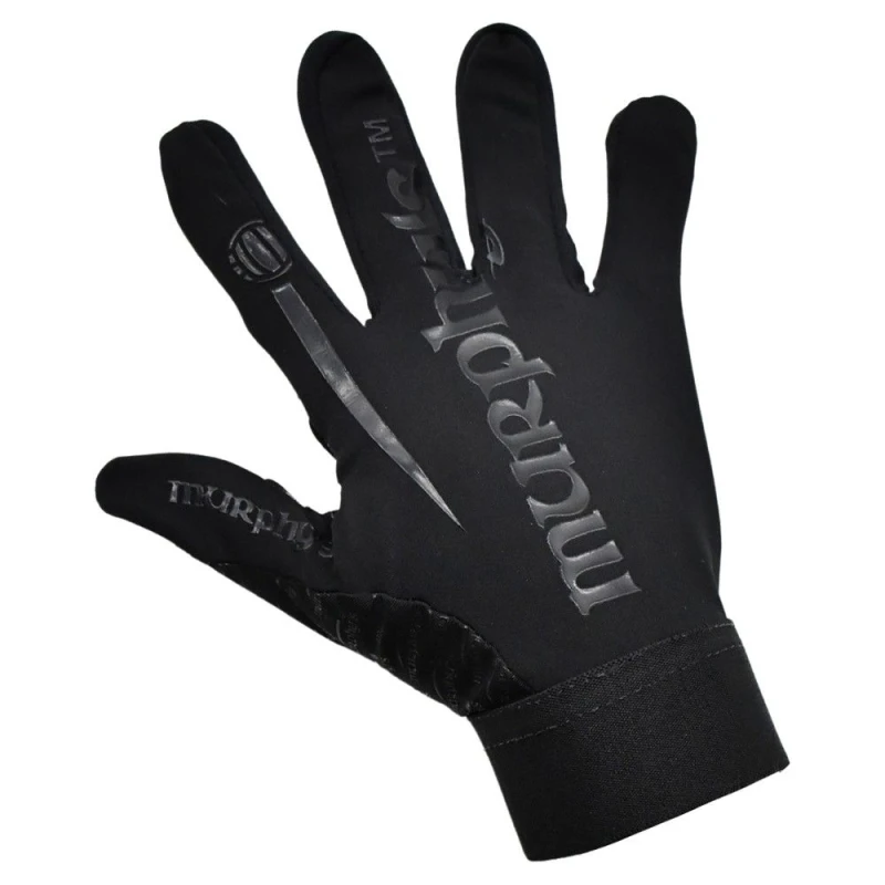 Image of Murphys Strapless Gaelic Gloves in True Black Size: 6 True Black Unisex 6