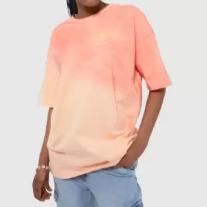 image of Converse Spray Dip Oversized T-Shirt In Peach