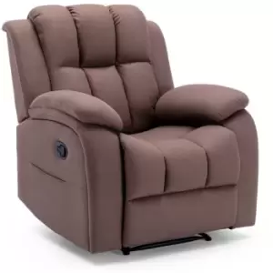 image of BROOKLINE FABRIC RECLINER ROCKING SWIVEL GAMING CINEMA LOUNGE SOFA CHAIR MOCHA - Mocha