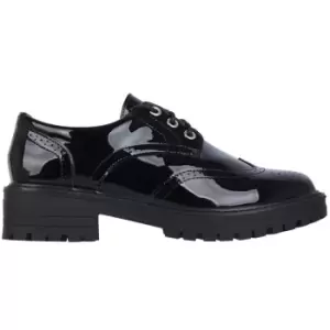 image of Miso Chunk Brogue Junior Girls Shoes - Black