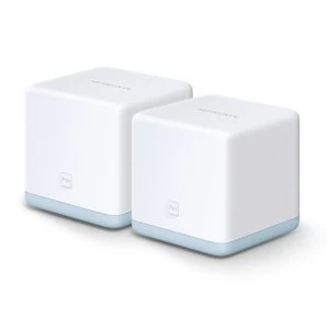 Mercusys (HALO S12) Whole-Home Mesh WiFi System, 2 Pack, Dual Band AC1200, 2 x LAN on each Unit UK Plug