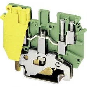 image of Two level terminal block UDK 4 PE Phoenix Contact Green yellow