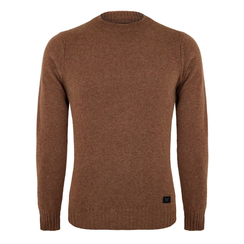 Image of Lyle and Scott Crew Neck Jumper - Brown Brown XS