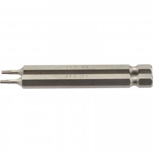 image of Draper Torx Screwdriver Bits T7 75mm Pack of 2