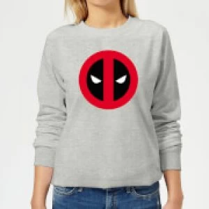 Marvel Deadpool Clean Logo Womens Sweatshirt - Grey - XS