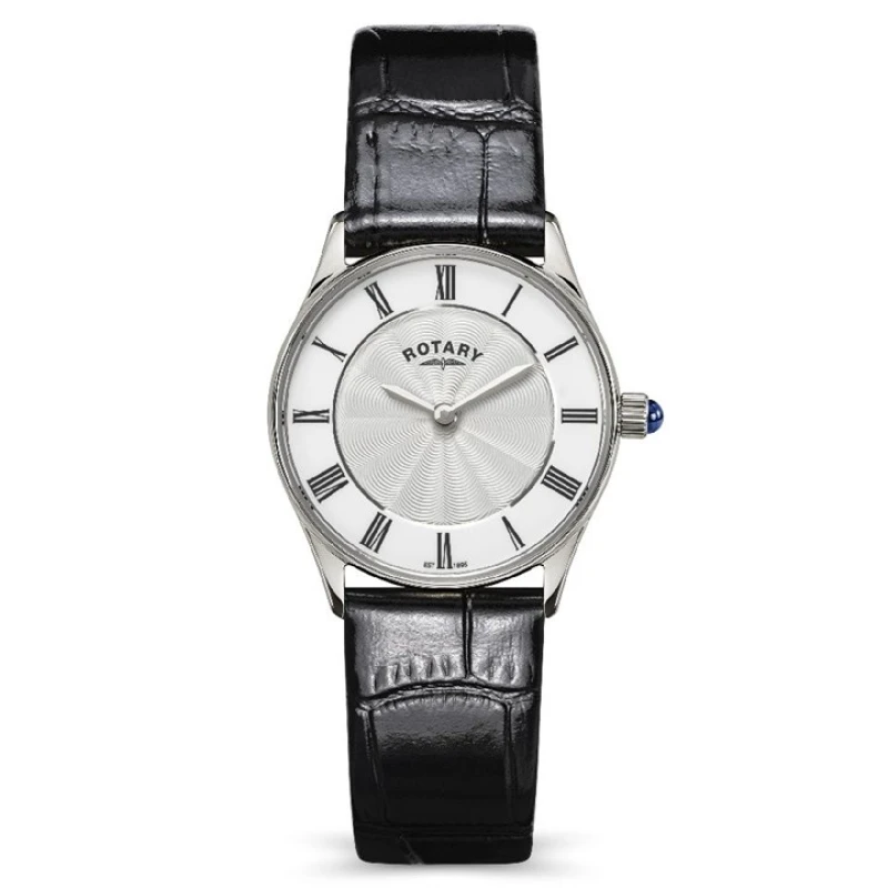 Image of Rotary RLS10045/01 Heritage Black Leather Strap Watch - W64224