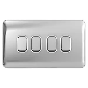 Image of Schneider LSD 10AX 4G 2W Switch White Insert Polished Chrome - GGBL1042WPC