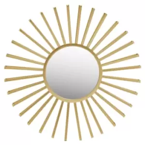 Image of Interiors By Ph Champagne Gold Sun Wall Mirror