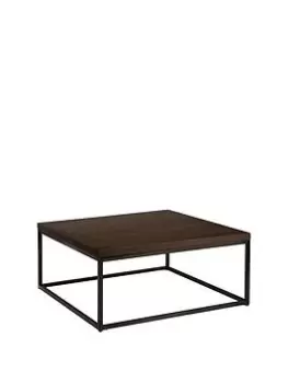 Julian Bowen Brooklyn Solid Oak And Metal Square Coffee Table