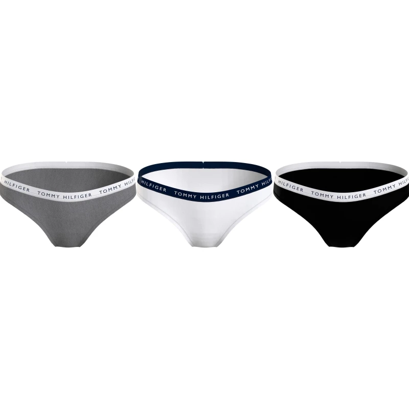 Image of Tommy Hilfiger 3 Pack Briefs Grey/Wht/Blk female 8 (XS)