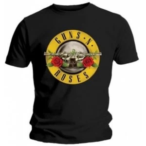 Image of Guns N Roses Classic Logo Mens Black T Shirt Large