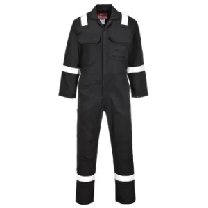 image of Biz Weld Mens Iona Flame Resistant Coverall Black 2XL 32"