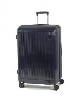 image of Rock Luggage Windsor Large 8 Wheel Navy Suitcase