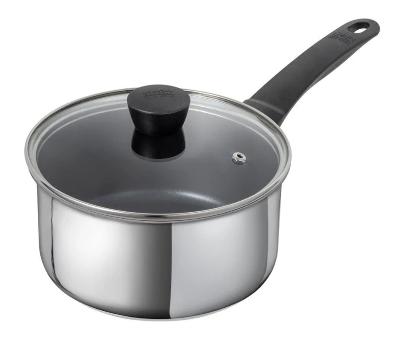 Image of Kuhn Rikon Classic Stainless Steel Non-Stick Induction Safe Saucepan, 20cm/3L in Silver Silver Unisex