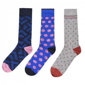 Image of Ted Baker Ted Sock TH 3 Pack - ASSORTED