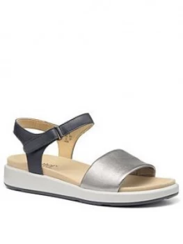 Image of Hotter Play Ii Wide Fit Flat Sandals, Pewter, Size 4, Women