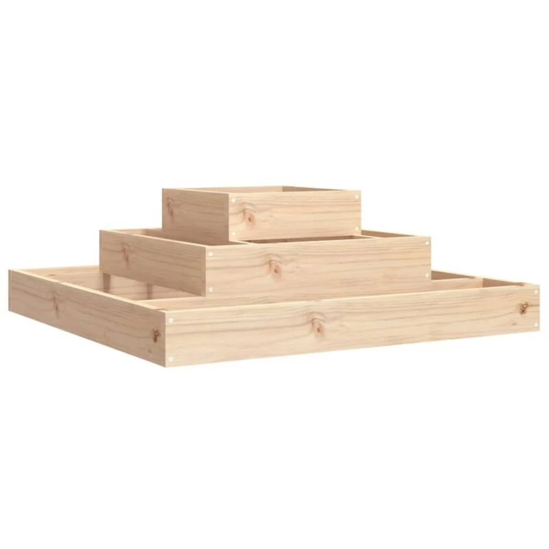 Image of vidaXL Planter 80x80x27cm Solid Wood Pine, Brown 823864
