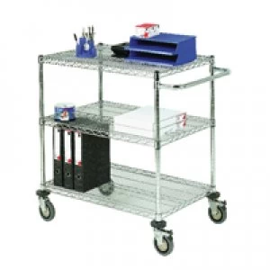 Image of Slingsby 3-Tier Chrome Mobile Trolley 373006