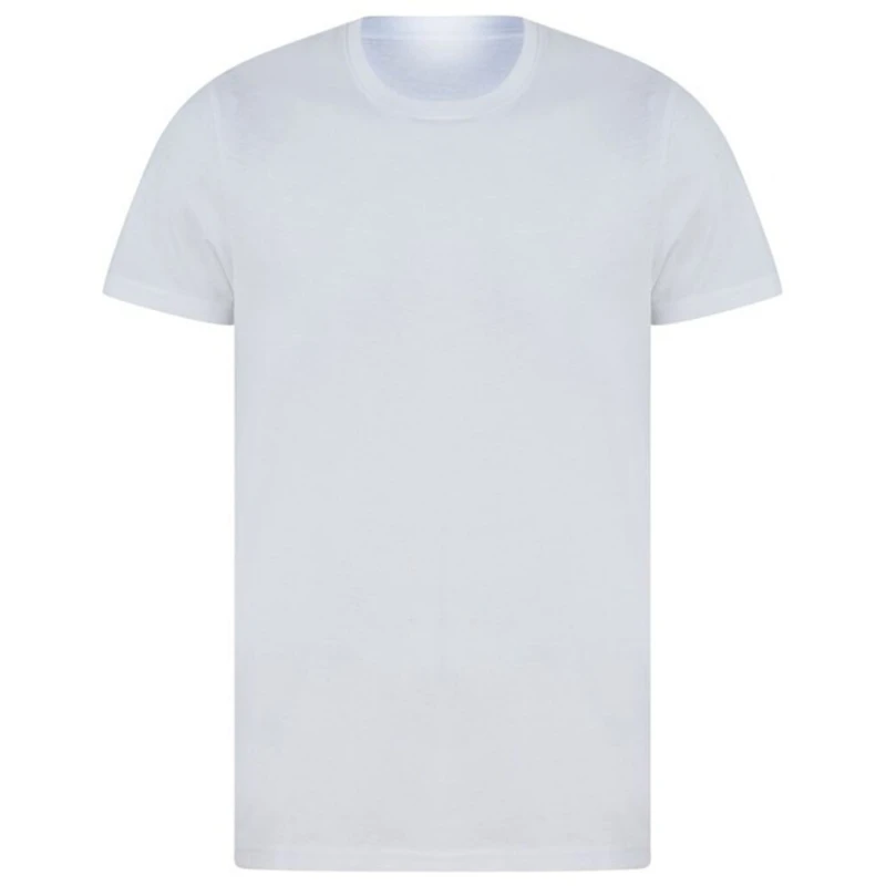 Image of Skinni Fit Mens Plain White T-Shirt Size: XS White Male XS