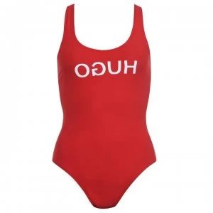 Image of Hugo Boss Nikini Logo Swimsuit Open Pink Women