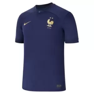Image of Nike France Home Shirt 2022 2023 Adults - Blue