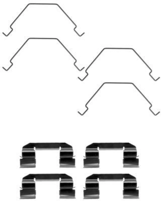 Image of HELLA Brake pad fitting kit HELLA 8DZ 355 203-691