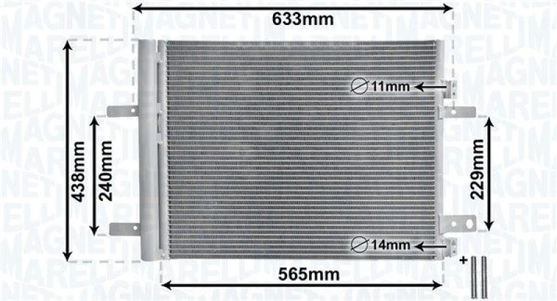 Image of MAGNETI MARELLI Air conditioning condenser MAGNETI MARELLI 350203862000