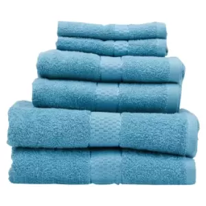 Image of Interiors by PH Thread & Loom 6pc Dusty Turquoise Towel Set