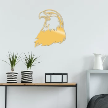 Image of Eagle2 Metal Decor - Gold Gold Decorative Metal Wall Accessory