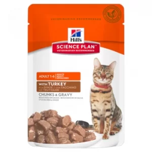 image of Hill's Science Plan Feline Adult 1-6 Turkey Cat Food 12 x 85g