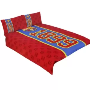 Image of FC Barcelona Established Double Duvet Set (One Size) (Red/Blue)