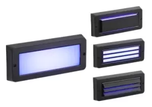 Image of KnightsBridge 230V IP65 5W Blue LED Surface Mount Brick light - Black