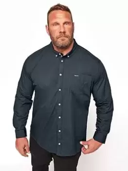 Image of BadRhino Essential Long Sleeve Poplin Shirt - Navy, Size 1Xl, Men