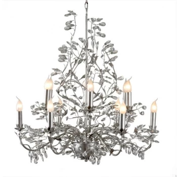 image of Linea Verdace Lighting - Linea Verdace Michelan 12 Light Multi Arm Chandeliers Brushed Silver