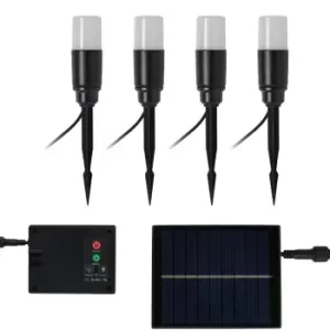 Image of Zink DAW 4 Light LED Solar Stake Light Kit Black