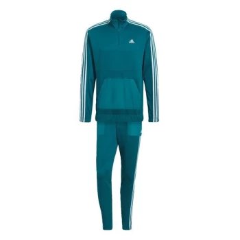 adidas AEROREADY Tricot Quarter-Zip Tracksuit Mens - Green