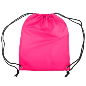 Image of Shugon Stafford Plain Drawstring Tote Bag - 13 Litres (Pack of 2) (One Size) (Hot Pink)