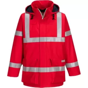 Image of Portwest S785 Bizflame Rain Anti-Static FR Jacket Red 2XL